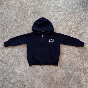 PENN STATE NITTANY LIONS PRIMARY LOGO LONG SLEEVE FULL ZIP SWEATSHIRT, NAVY, 18M